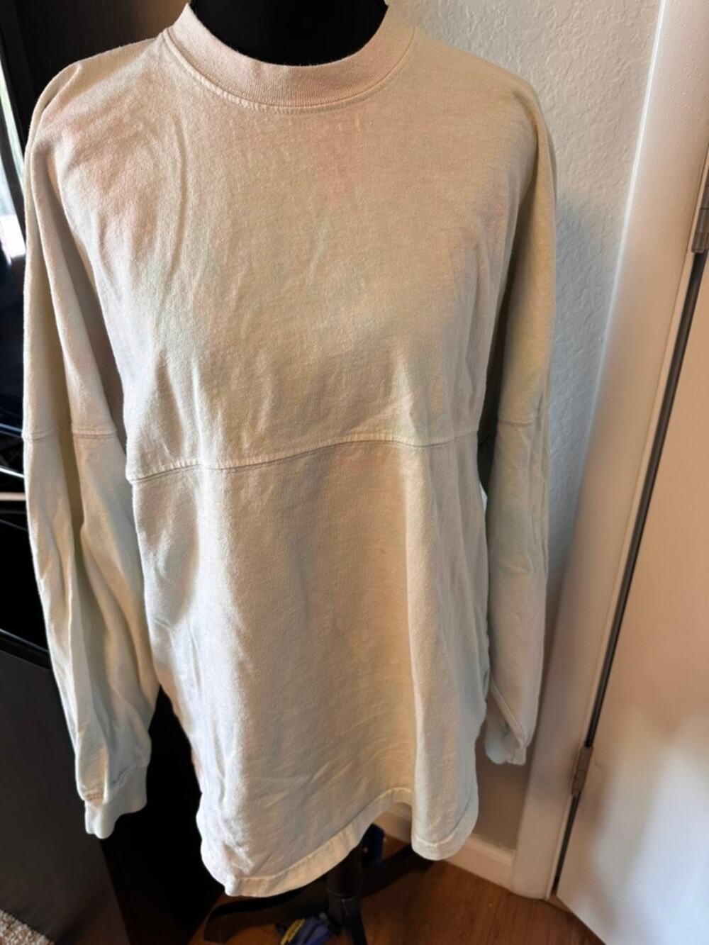 Spirit Jersey Tucson Arizona Oversized Long Sleeve Shirt Cream Pale Tie Dye